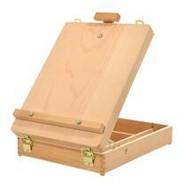 Без бренда «Коробка 6 шт.: Мольберт Две картинки этюдный ящик, настольный, хлопушка 55 см» во Владивостоке