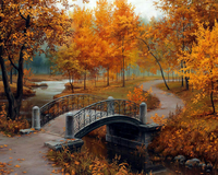 Без бренда «Коробка 20 шт: Осенний парк с мостом» во Владивостоке