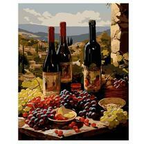 Вино и виноград на столе