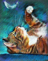 Без бренда «Котенок играет пером» во Владивостоке в интернет-магазине во Владивостоке Без бренда «Котенок играет пером» во Владивостоке