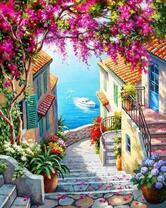 Цветущая улочка к морю