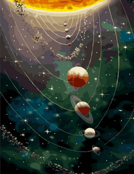 Картина по номерам 40x50 Солнечная система