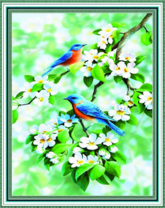 Без бренда «Две птички на цветущей яблоне» во Владивостоке в интернет-магазине во Владивостоке Без бренда «Две птички на цветущей яблоне» во Владивостоке