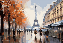 Осенняя улица Парижа