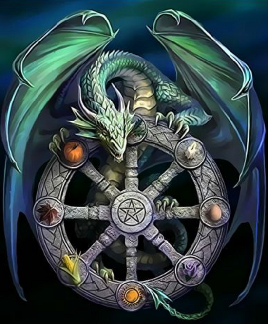 Картина по номерам 40x50 Кельтский зеленый дракон