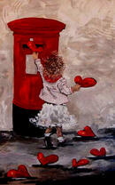 Девочка отправляет Валентинку