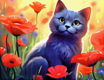 Без бренда «Серый котик и маки» во Владивостоке в интернет-магазине во Владивостоке Без бренда «Серый котик и маки» во Владивостоке