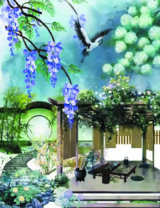 Без бренда «Сад с беседкой, цветами и птицей» во Владивостоке в интернет-магазине во Владивостоке Без бренда «Сад с беседкой, цветами и птицей» во Владивостоке