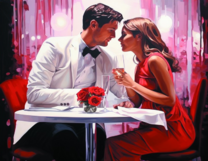 Без бренда «Пара на свидании в ресторане» во Владивостоке в интернет-магазине во Владивостоке Без бренда «Пара на свидании в ресторане» во Владивостоке