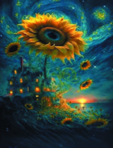 Без бренда «Фэнтези сюжет с подсолнухом» во Владивостоке в интернет-магазине во Владивостоке Без бренда «Фэнтези сюжет с подсолнухом» во Владивостоке