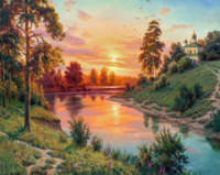 Без бренда «Вид на реку на закате» во Владивостоке в интернет-магазине  во Владивостоке Без бренда «Вид на реку на закате» во Владивостоке