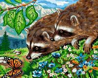 Без бренда «Еноты и бабочка на цветочной поляне» во Владивостоке